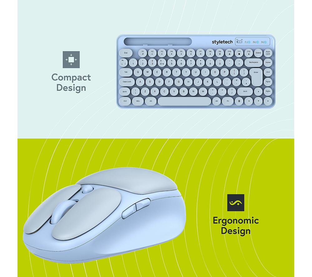 STYLETECH MK520 Wireless Keyboard & Mouse Set - Blue image number 8 of 8