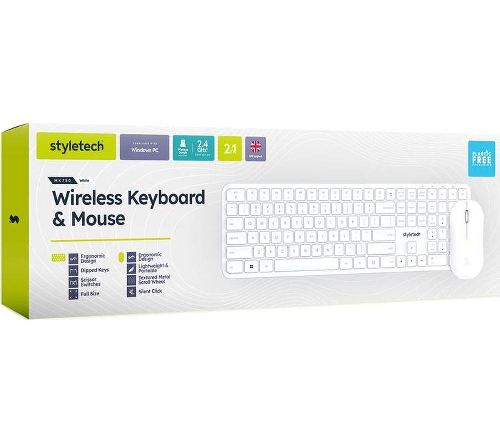 STYLETECH MK750 Wireless Keyboard & Mouse Set - White image number 7 of 14