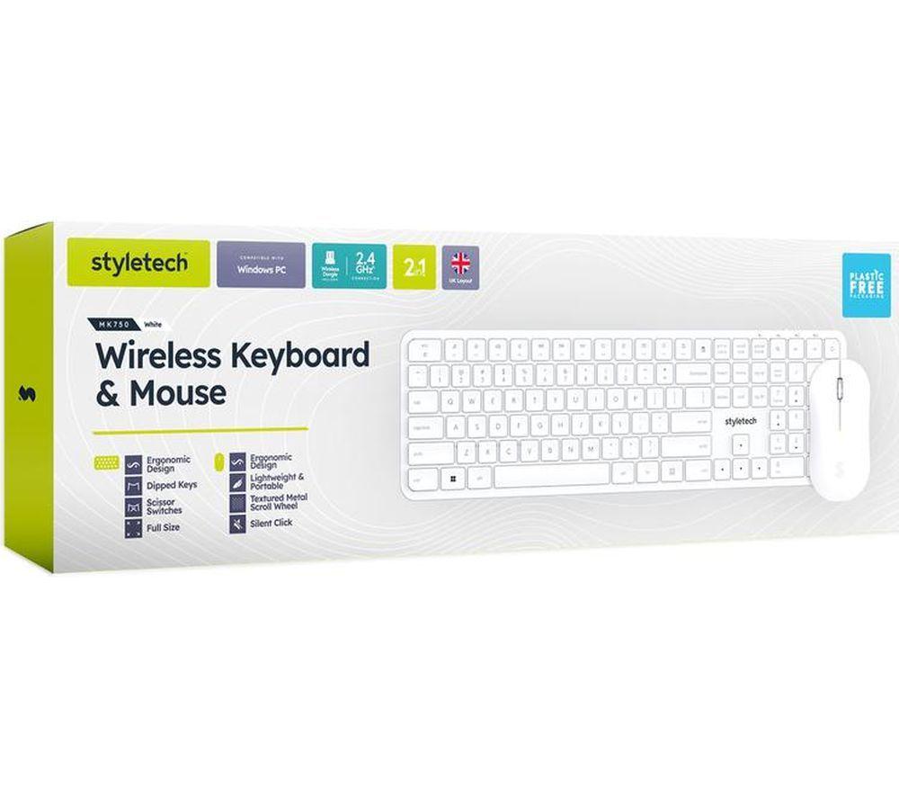 STYLETECH MK750 Wireless Keyboard & Mouse Set - White image number 12 of 14