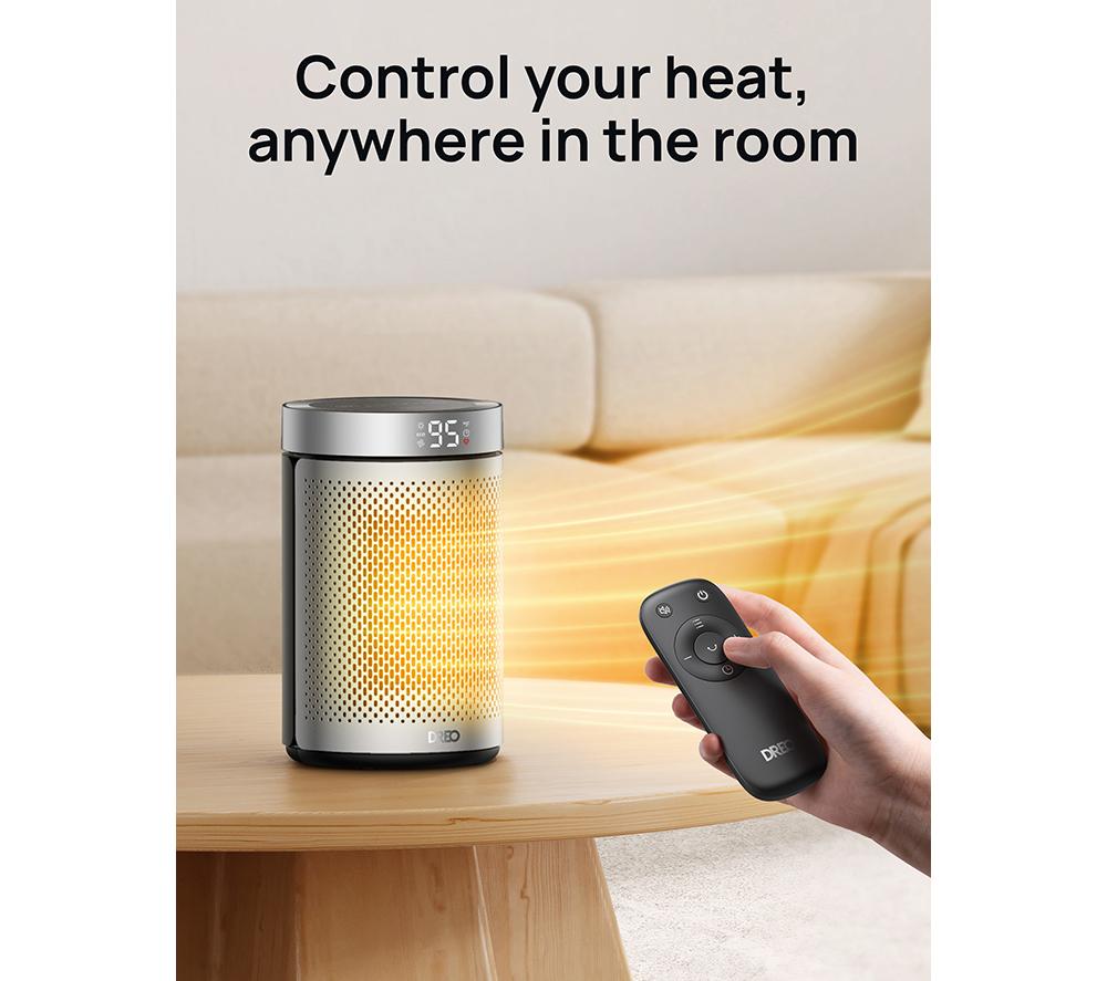 DREO Atom 416 Fan Heater - Silver image number 8 of 8
