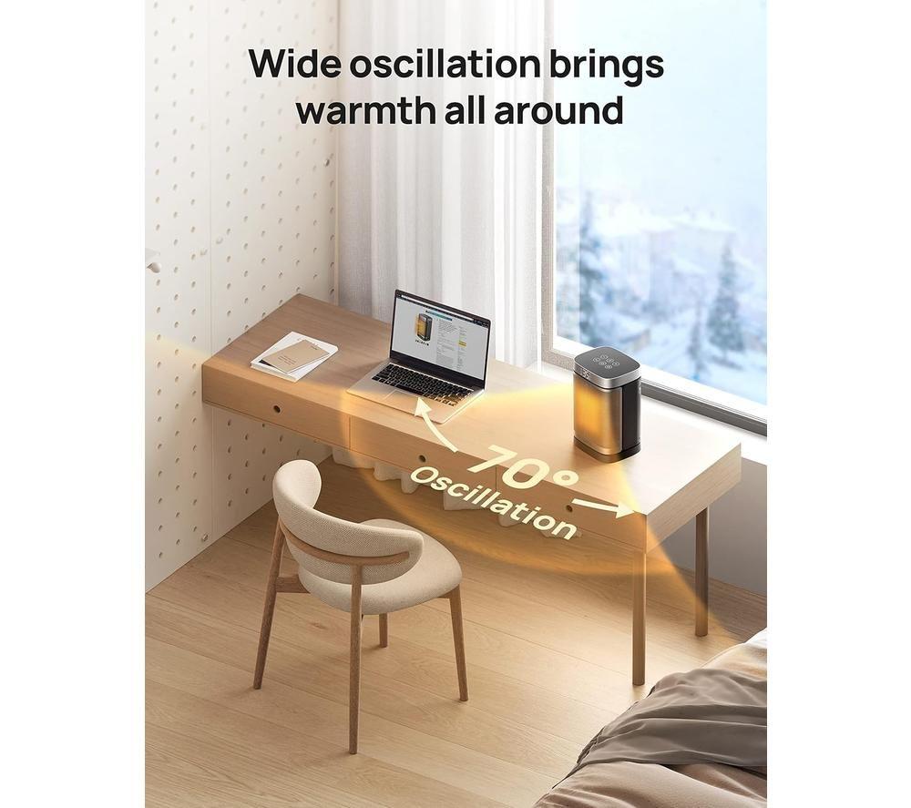 DREO Atom Core Space Heater - Silver & Black image number 5 of 6