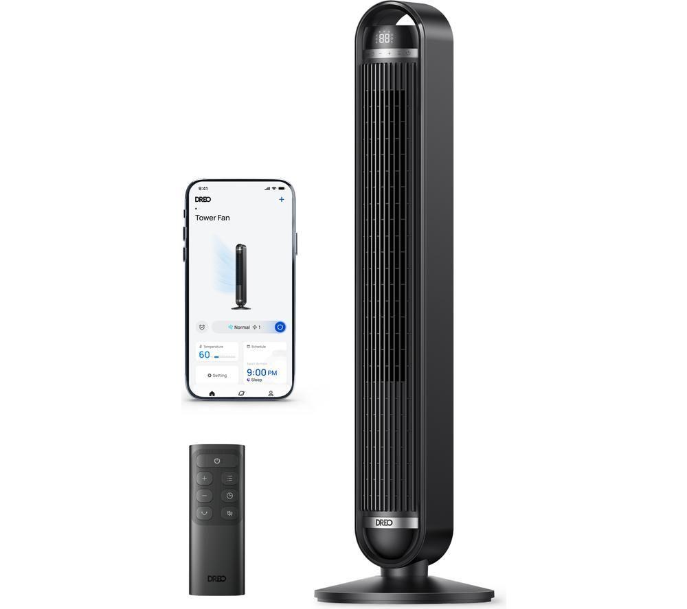 DREO Cruiser Pro T2 Smart Tower Fan - Black, Black