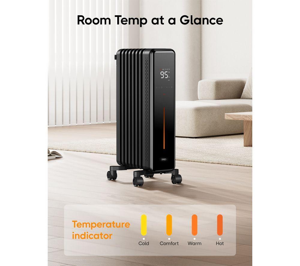 DREO OH621 Portable Smart Radiator Heater - Black image number 2 of 4