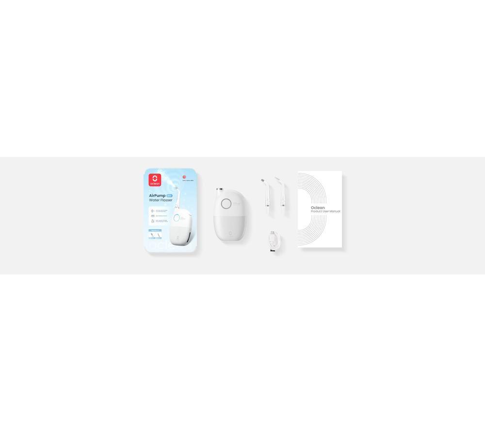 OCLEAN AirPump A10 Cordless Water Flosser - White image number 3 of 4