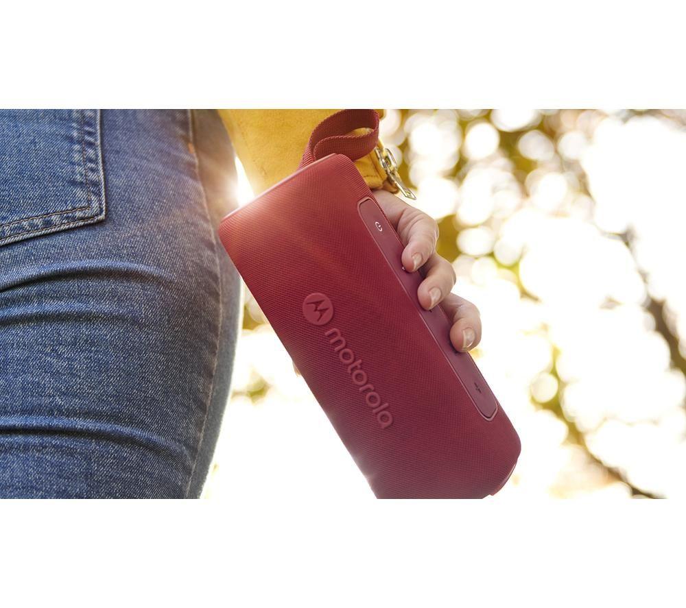 MOTOROLA ROKR 600 Portable Bluetooth Speaker - Red image number 2 of 4