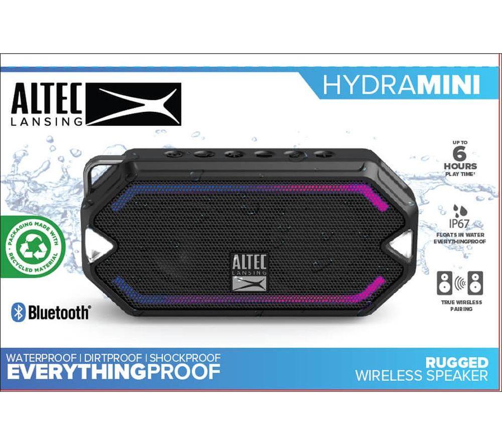 ALTEC LANSING IMW1000 HydraMini Portable Bluetooth Speaker - Black image number 8 of 8