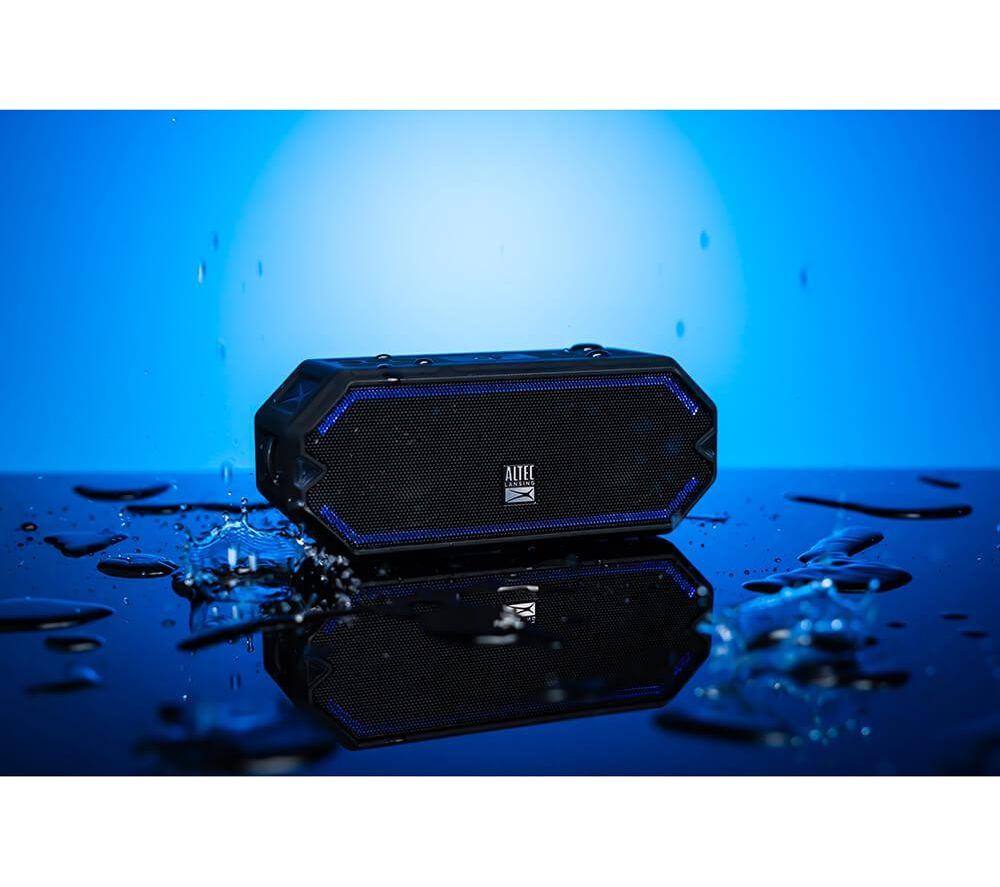 ALTEC LANSING IMW1300 HydraBlast Portable Bluetooth Speaker - Black image number 4 of 7