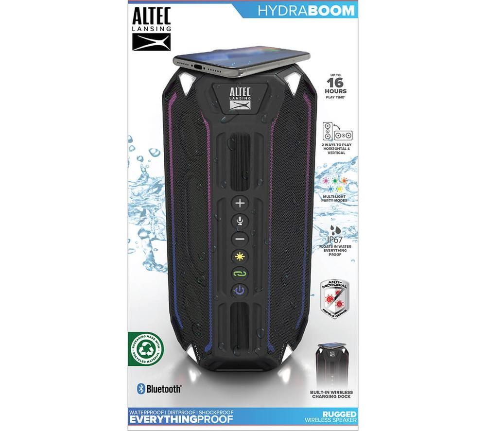 ALTEC LANSING IMW1400 HydraBoom Portable Bluetooth Speaker - Black image number 8 of 8