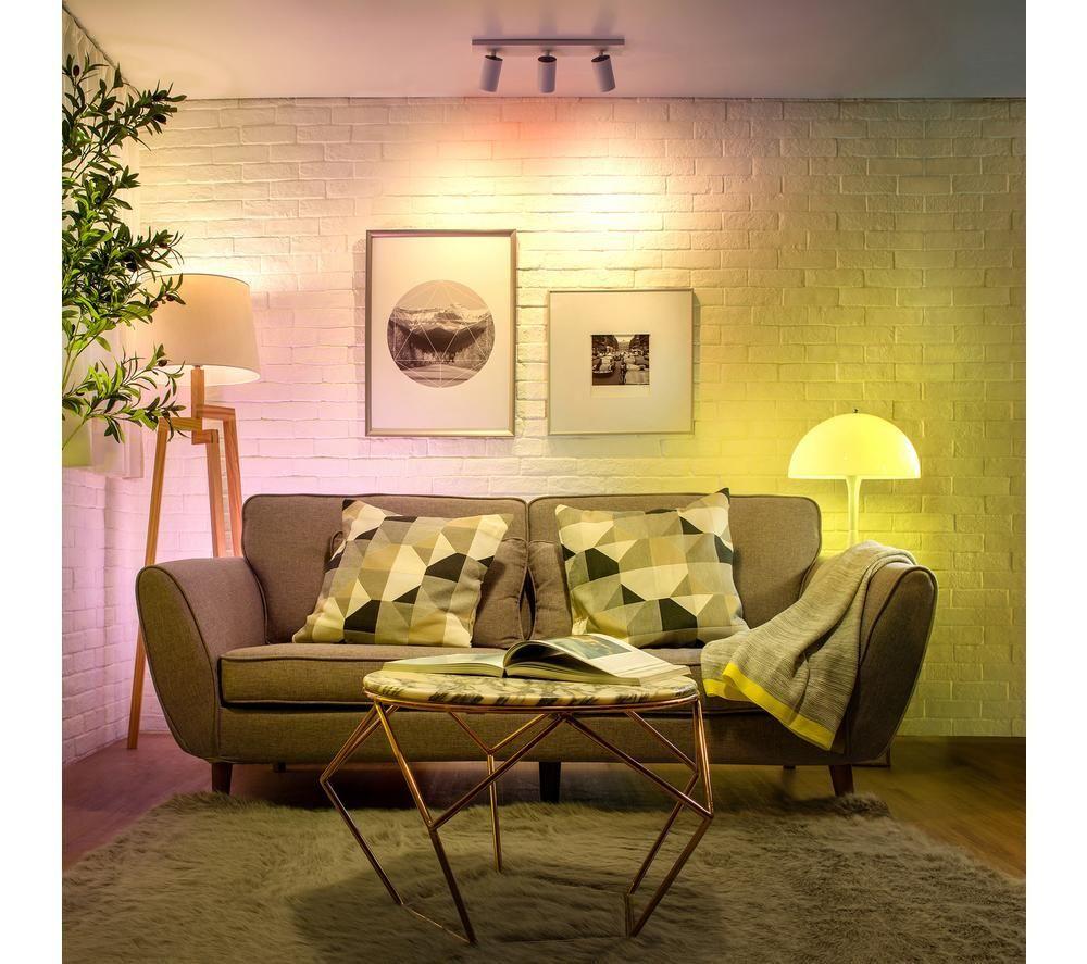 4LITE 4L1/8050 X3 Wiz Connected Smart LED Bulb - E14, Amber, Pack of 3 image number 3 of 4
