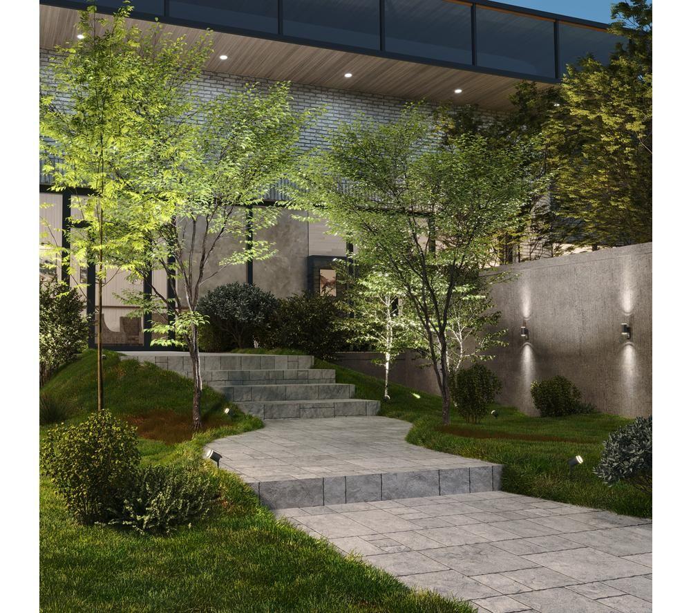 4LITE Marinus Range 4L2/2306 Smart LED Outdoor Wall Light - Stainless Steel, Twin Pack image number 3 of 4