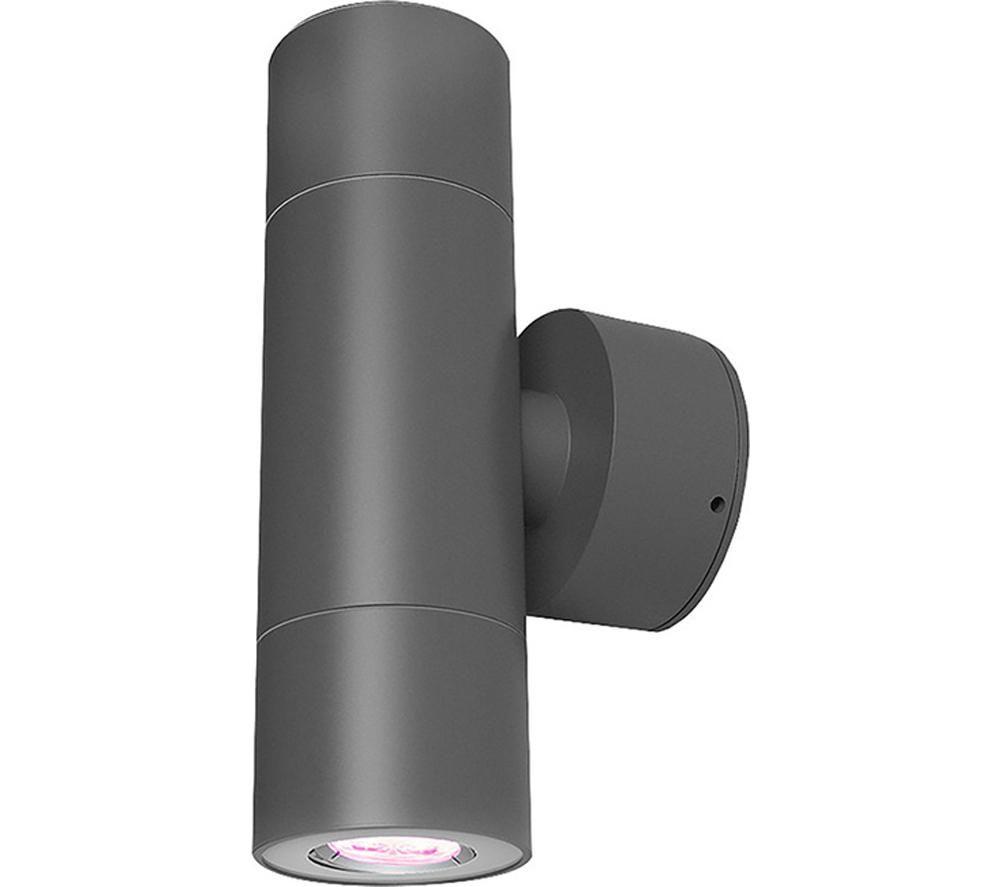 4LITE Smart LED Outdoor Twin Wall Lights with PIR Sensor - Graphite image number 2 of 5