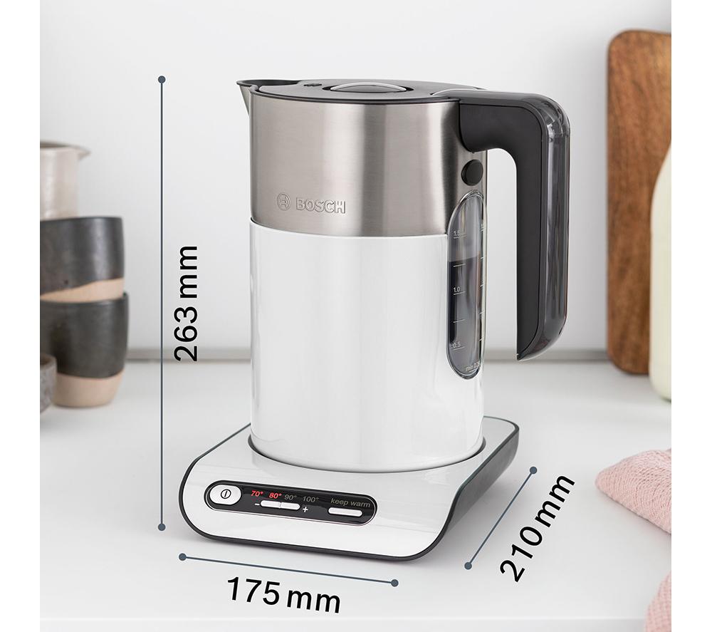 BOSCH Styline TWK8631GB Variable Temperature Jug Kettle - White image number 2 of 9