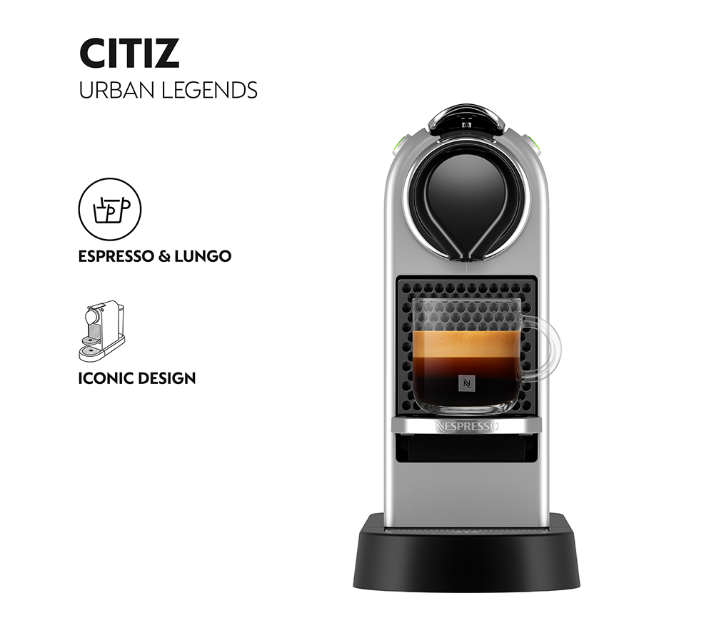 NESPRESSO by Krups Citiz XN741B40 Coffee Machine - Silver image number 6 of 9