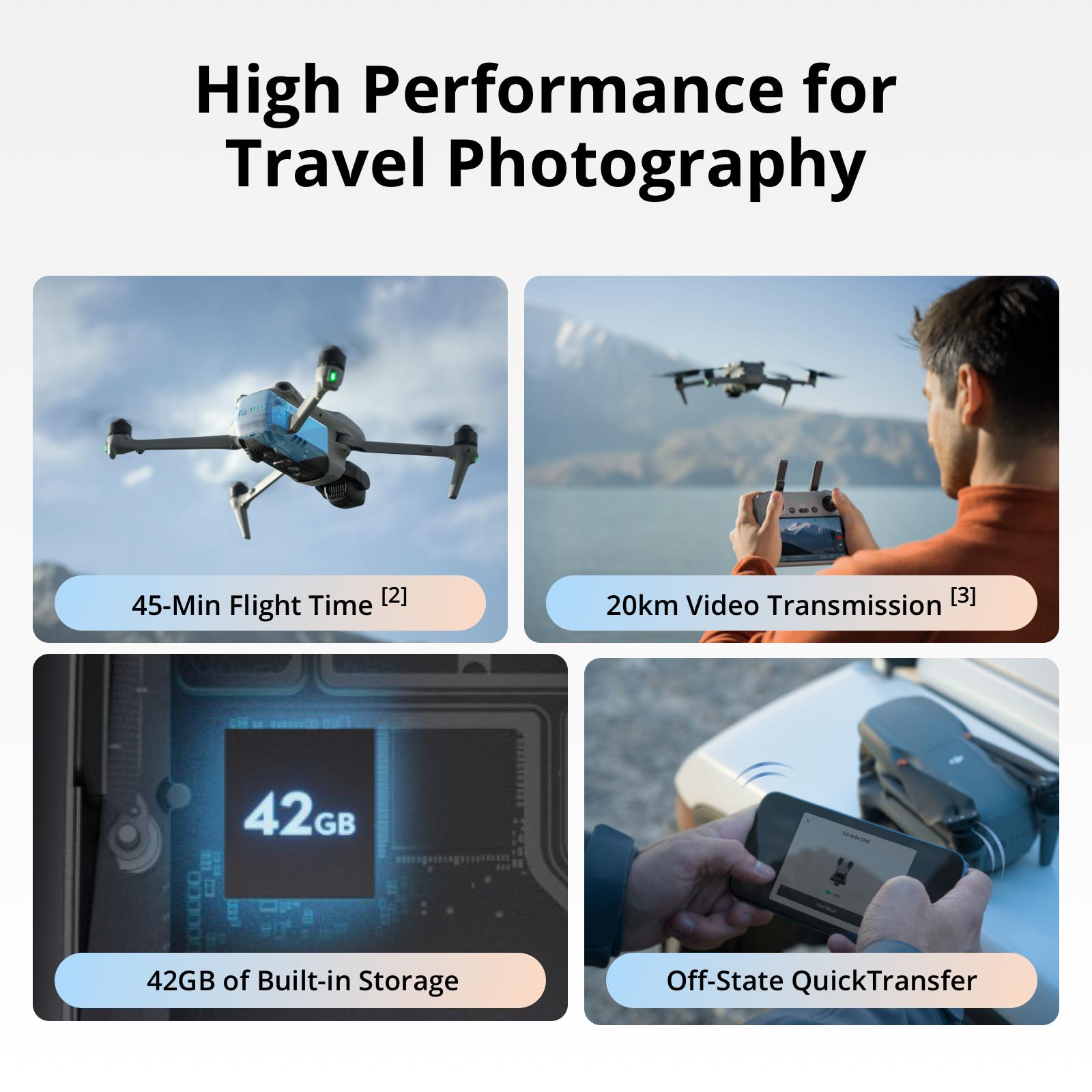 DJI Air 3S Drone Fly More Combo with RC 2 Remote Controller - Grey image number 6 of 9