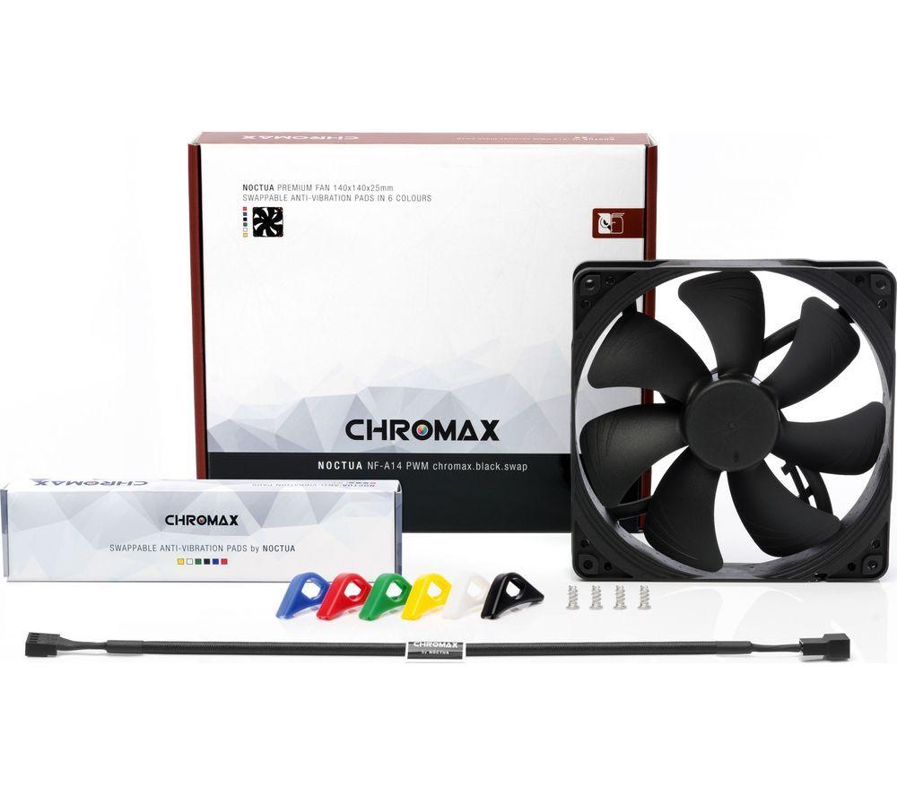 NOCTUA NF-A14 PWM Chromax Black Swap 140 mm Case Fan image number 2 of 2