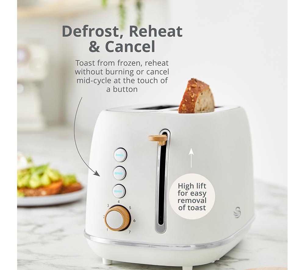 SWAN Nordic Fjord Collection ST19030 2-Slice Toaster - White image number 4 of 9
