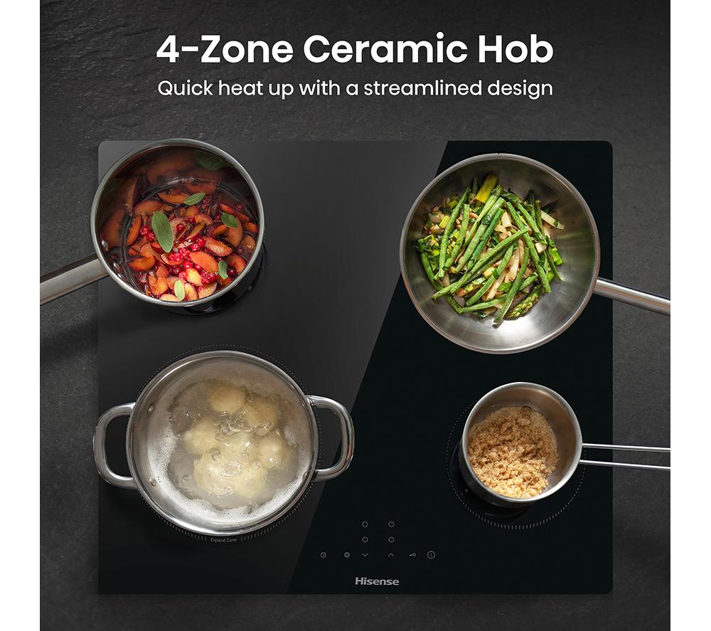 HISENSE E6422SC 60 cm Electric Ceramic Hob - Black image number 3 of 14