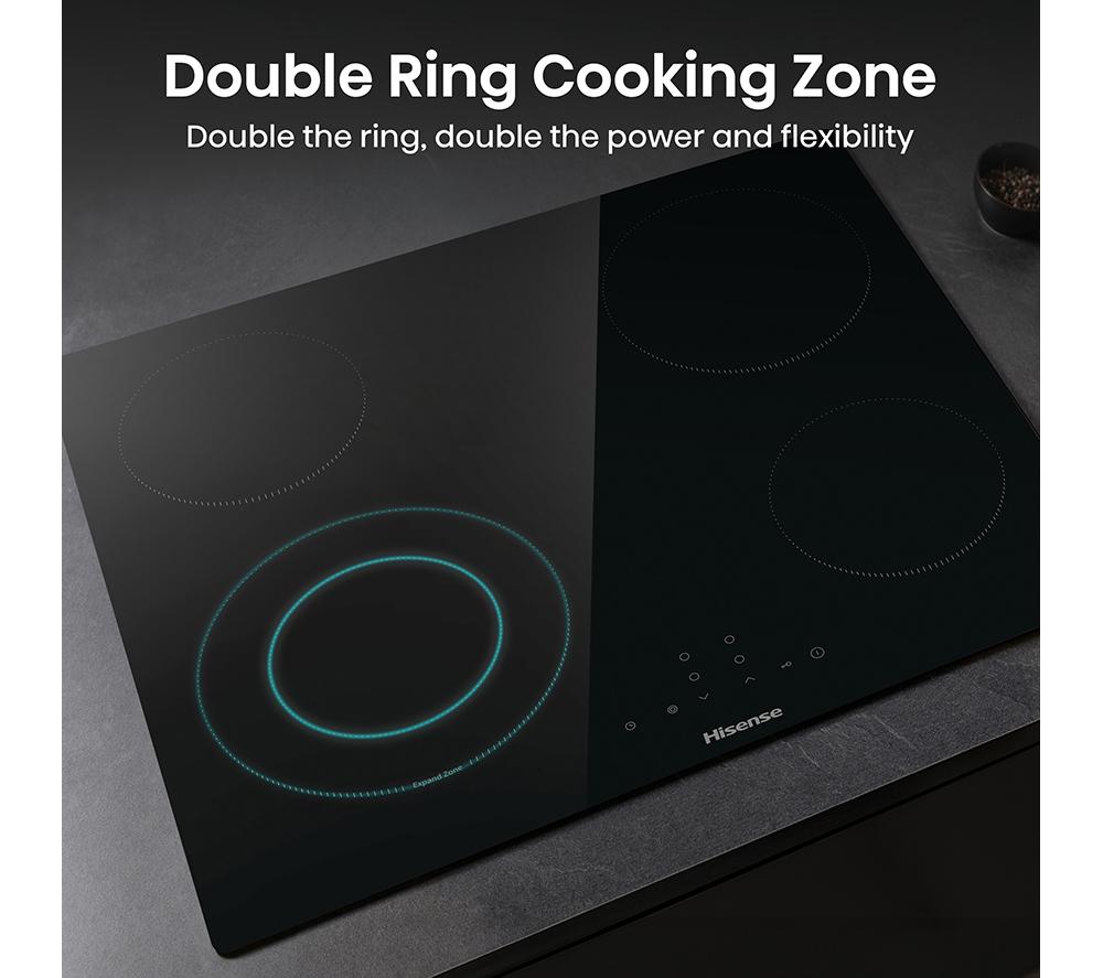 HISENSE E6422SC 60 cm Electric Ceramic Hob - Black image number 4 of 14