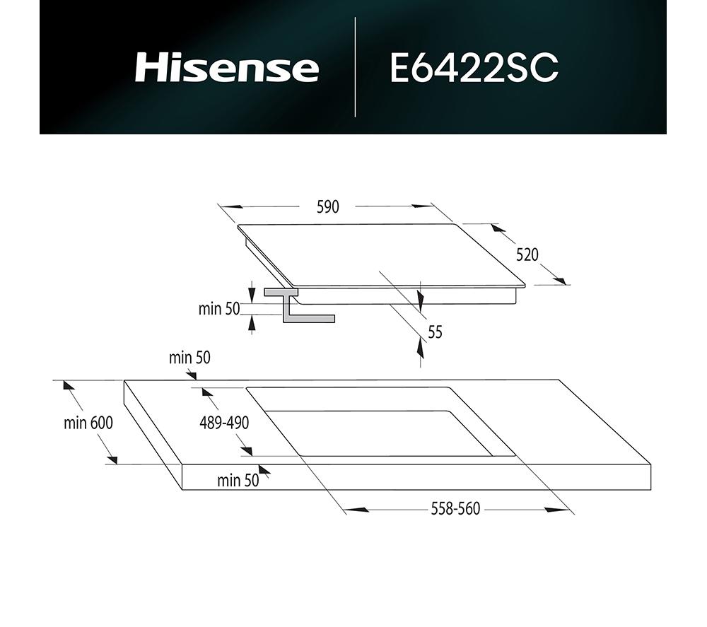 HISENSE E6422SC 60 cm Electric Ceramic Hob - Black image number 11 of 14