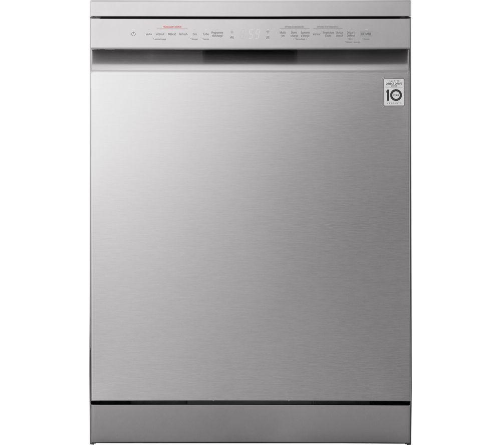 LG TrueSteam DF243FVS Full-Size WiFi-enabled Dishwasher – Silver, Silver/Grey