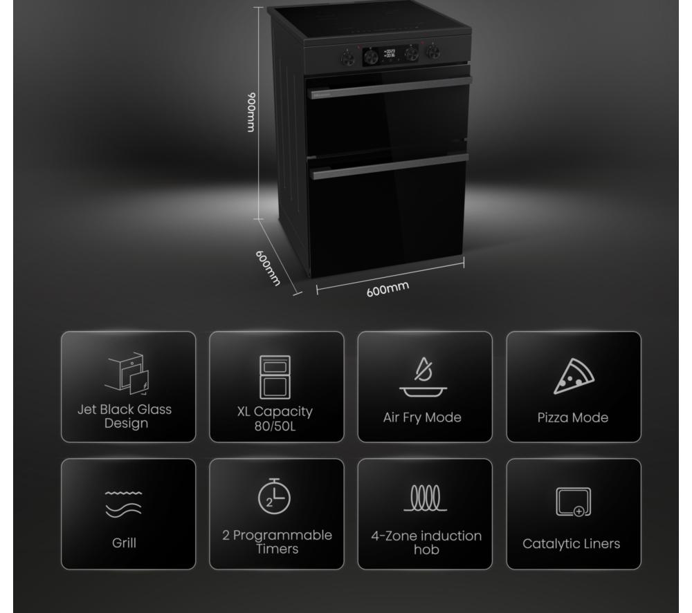 HISENSE Hi6 Max 80/50L HDCEIT6C20B 60cm Electric Induction Cooker - Black image number 2 of 15
