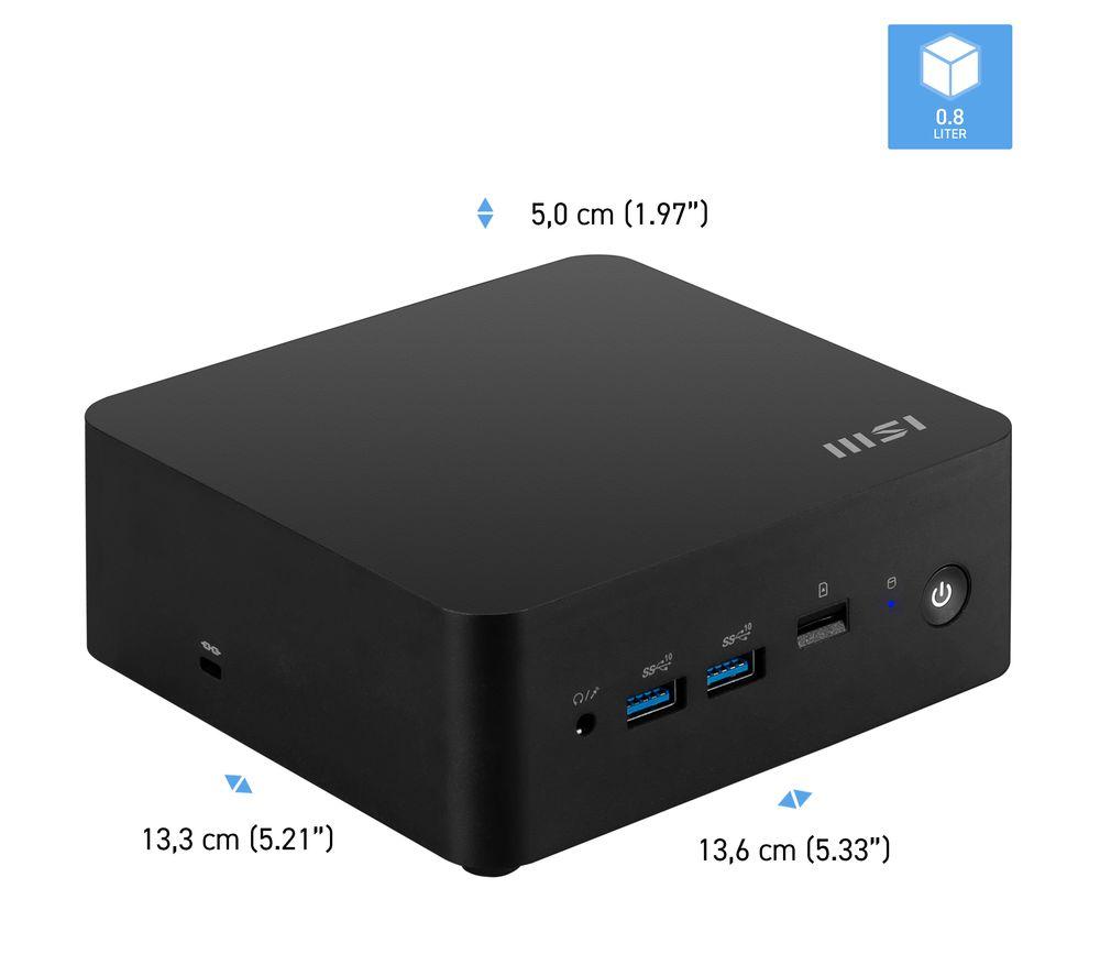 MSI Cubi NUC 1M Mini Desktop PC - Intel&reg; Core&trade; 3, 512 GB SSD, Black image number 4 of 8