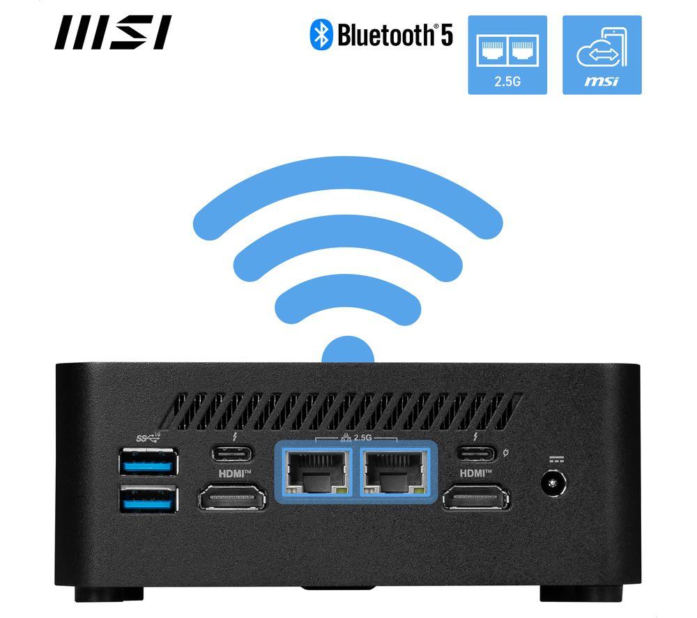 MSI Cubi NUC 1M Mini Desktop PC - Intel&reg; Core&trade; 3, 512 GB SSD, Black image number 5 of 8