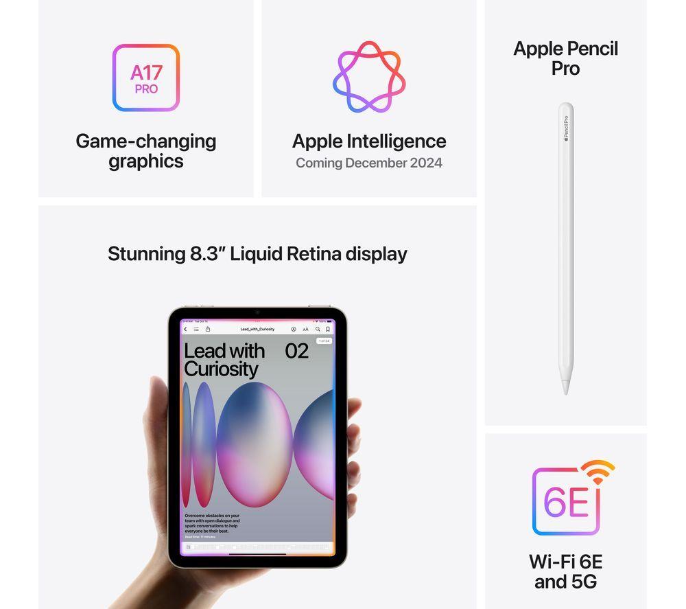 APPLE 8.3" iPad mini Cellular (2024) - 512 GB, Blue image number 7 of 10
