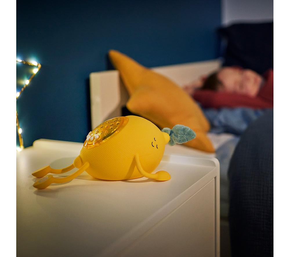 BADABULLE Basil Lemon-shaped Silicone Projector Nightlight - Yellow image number 7 of 8