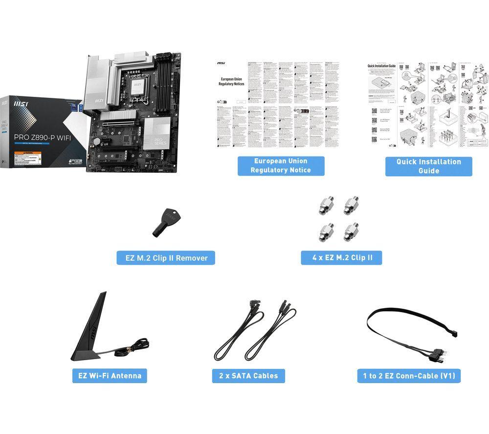 MSI PRO Z890-P WIFI LGA1851 Motherboard image number 2 of 5
