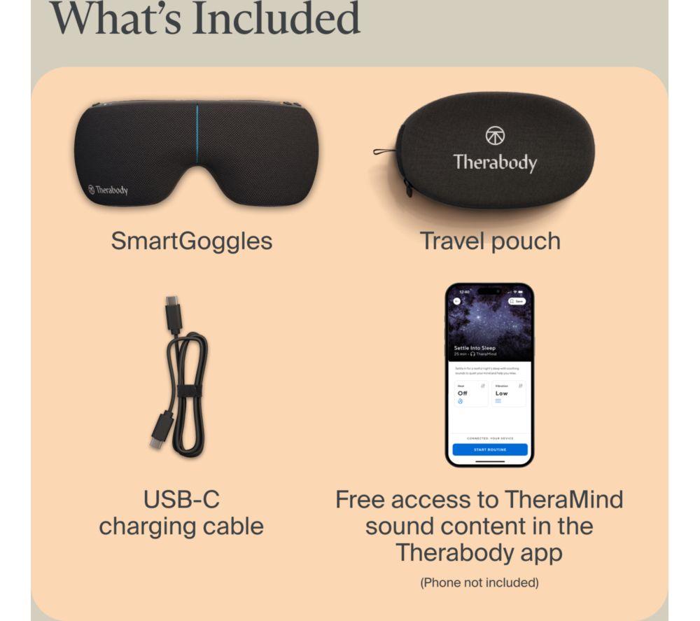THERABODY SmartGoggles (2nd Generation) Eye Mask - Black image number 9 of 10