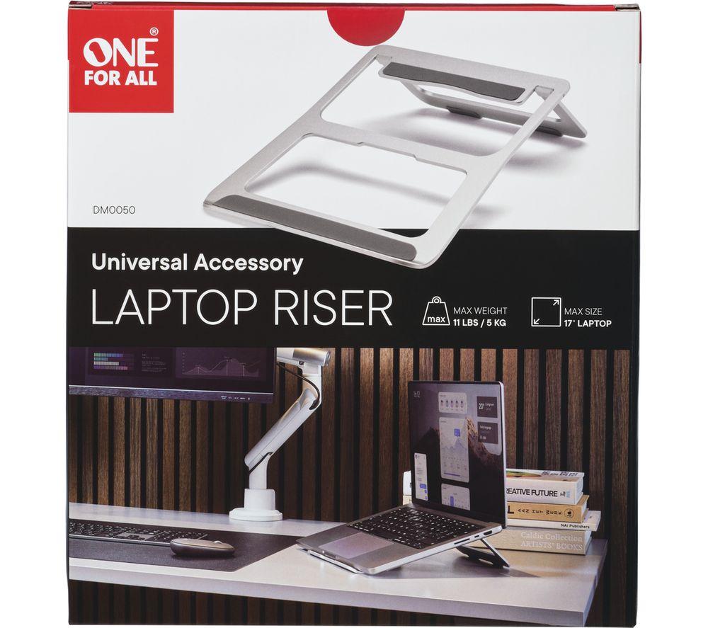 ONE FOR ALL DM0050 Universal Laptop Riser - Silver image number 5 of 5