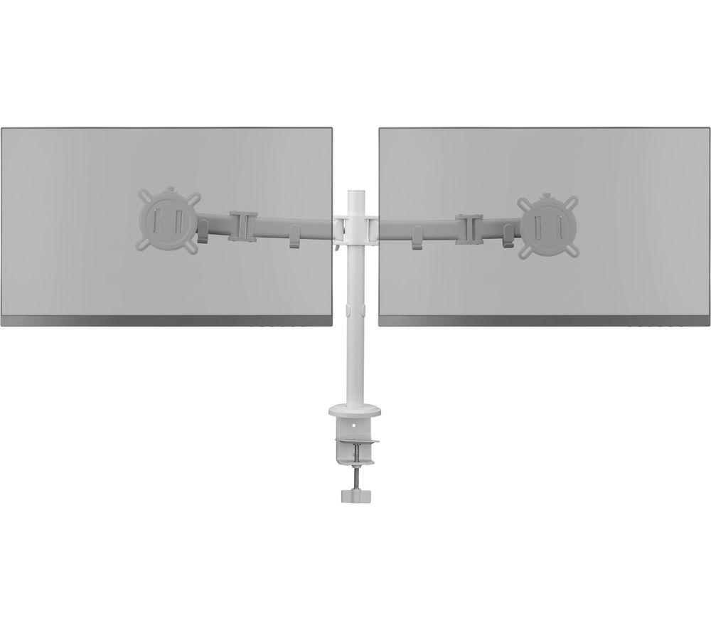 ONE FOR ALL Smart DM2220 Full Motion 13-32" Dual Arm Monitor Desk Mount - White image number 6 of 7