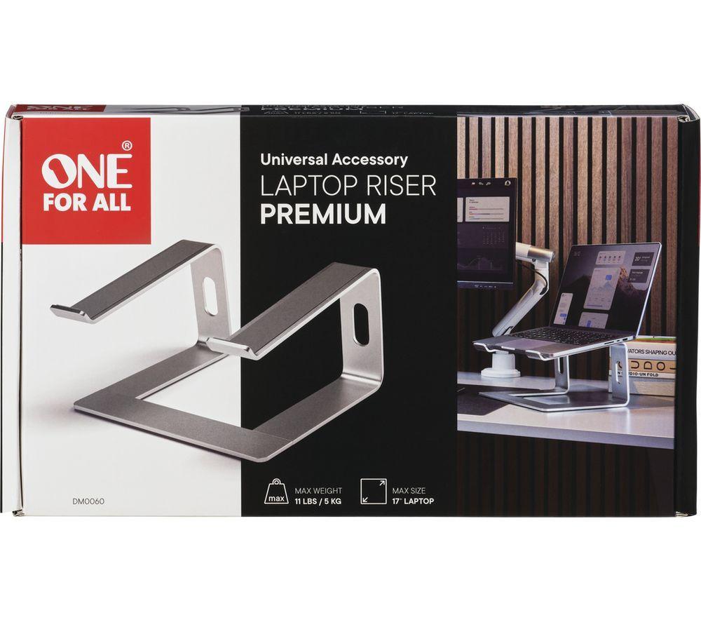 ONE FOR ALL DM0060 Premium Laptop Riser - Silver image number 5 of 5