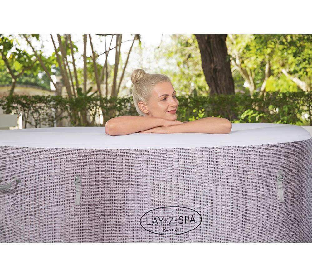LAY-Z-SPA Cancun AirJet Inflatable Hot Tub - Grey image number 5 of 10