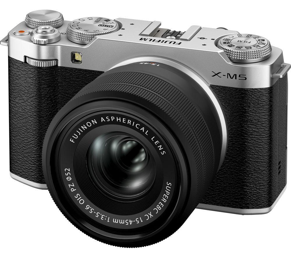 FUJIFILM X-M5 Mirrorless Camera with FUJINON XC 15-45 mm f/3.5-5.6 OIS PZ Lens - Silver image number 4 of 6