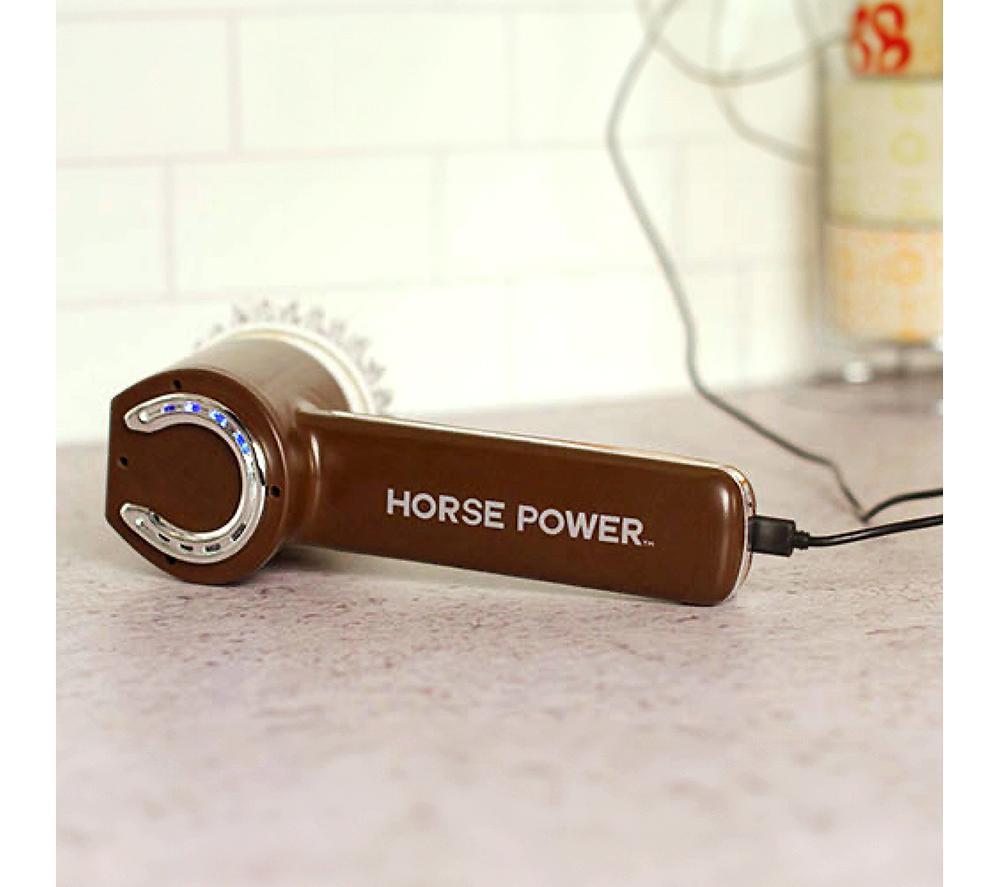 RUBY Horsepower Handheld Portable Rechargeable Power Scrubber - Brown image number 4 of 9