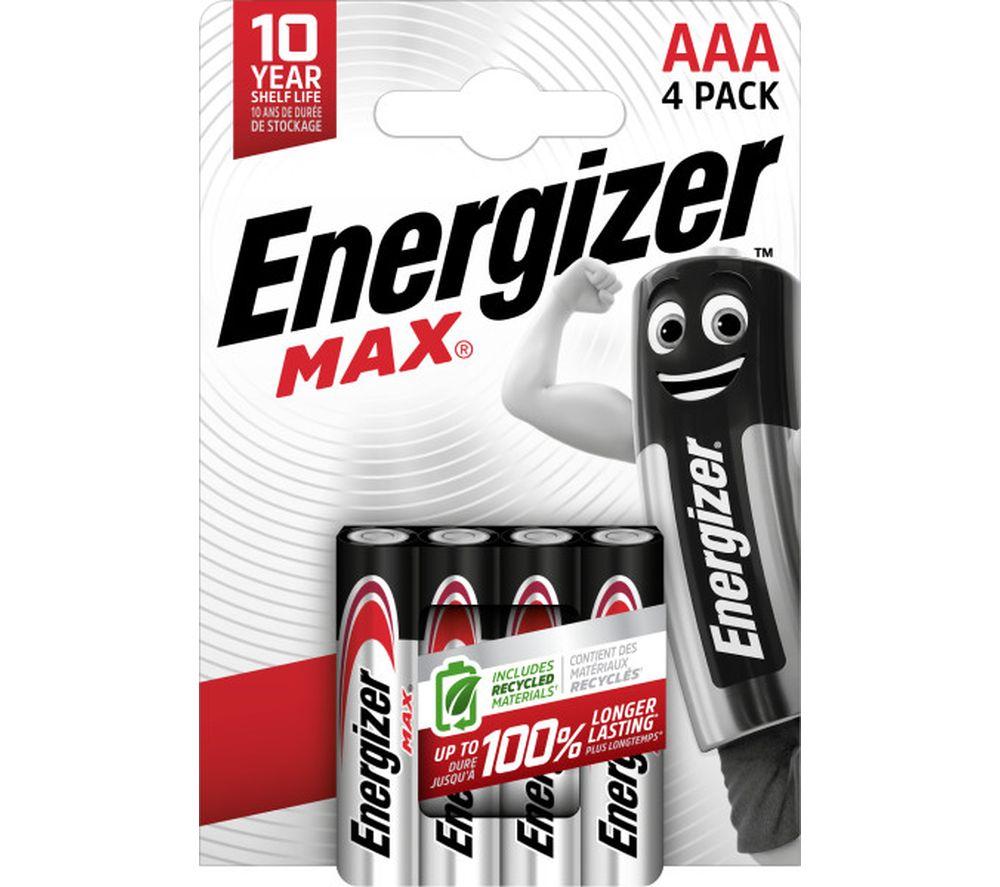 ENERGIZER Max AAA Alkaline Batteries - Pack of 4