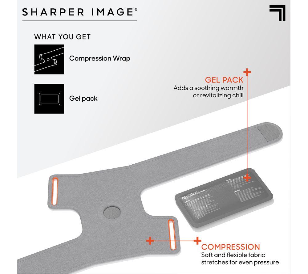 SHARPER IMAGE Hot & Cold Compression Wrap - Grey image number 5 of 10
