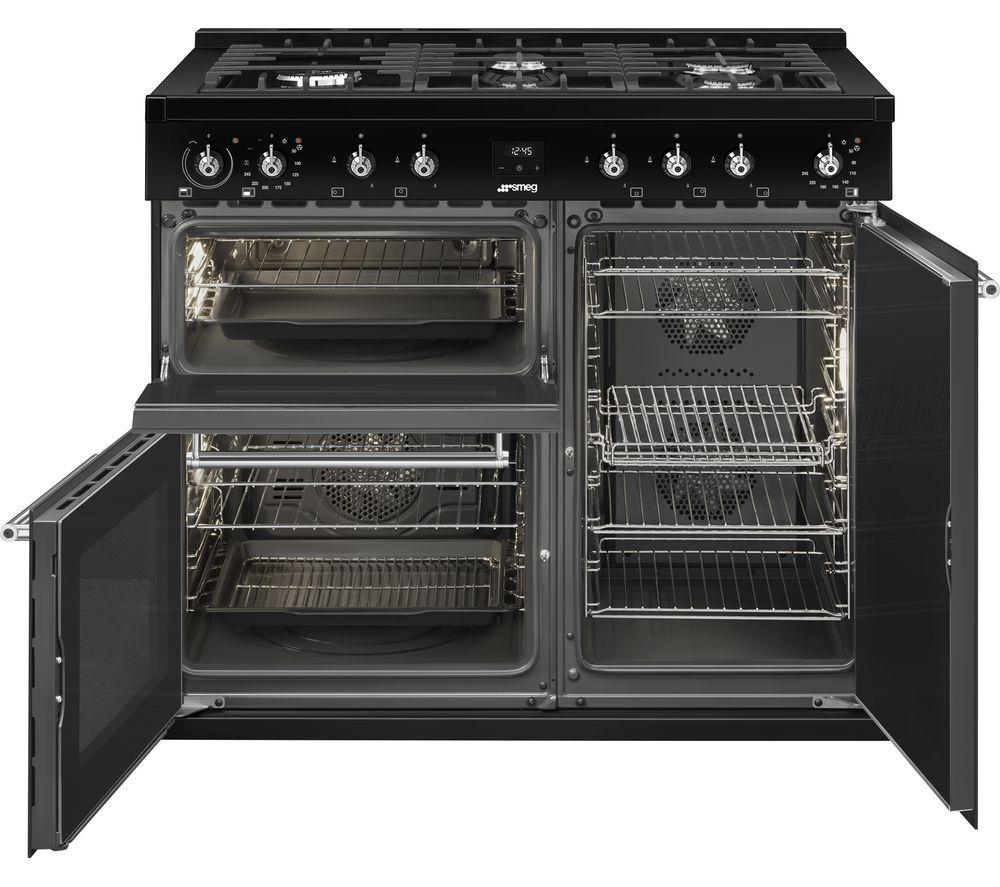 SMEG CX103GMBL 90 cm Dual Fuel Range Cooker - Black image number 2 of 6