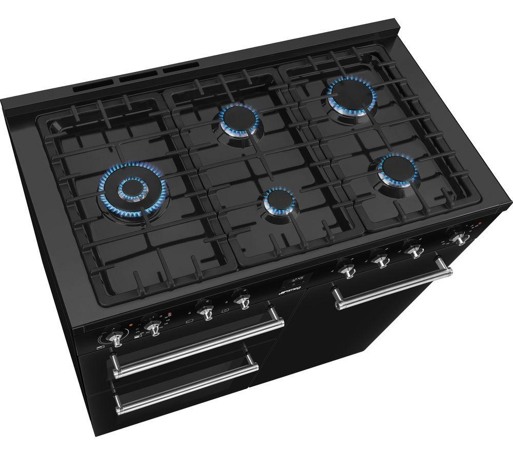 SMEG CX103GMBL 90 cm Dual Fuel Range Cooker - Black image number 4 of 6