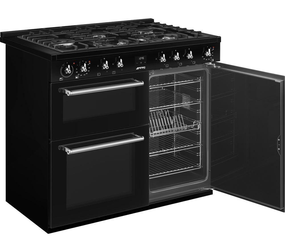 SMEG CX103GMBL 90 cm Dual Fuel Range Cooker - Black image number 5 of 6