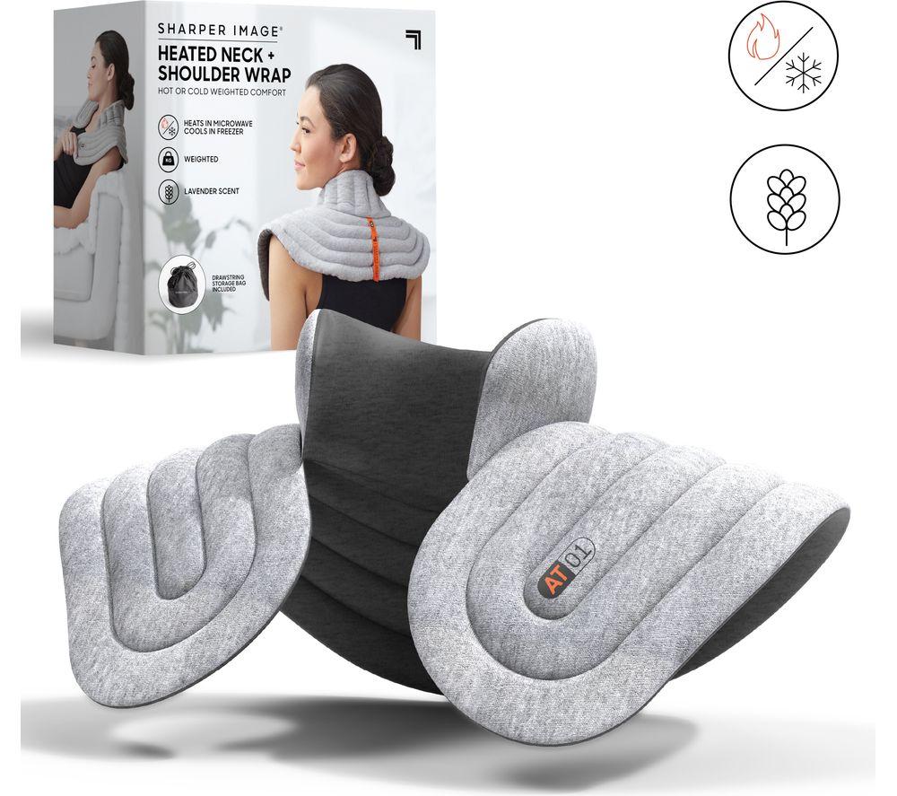 SHARPER IMAGE Neck & Shoulder Heated Wrap - Grey image number 5 of 10