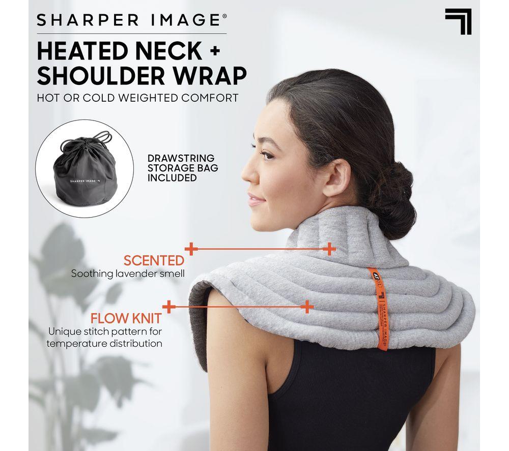 SHARPER IMAGE Neck & Shoulder Heated Wrap - Grey image number 6 of 10