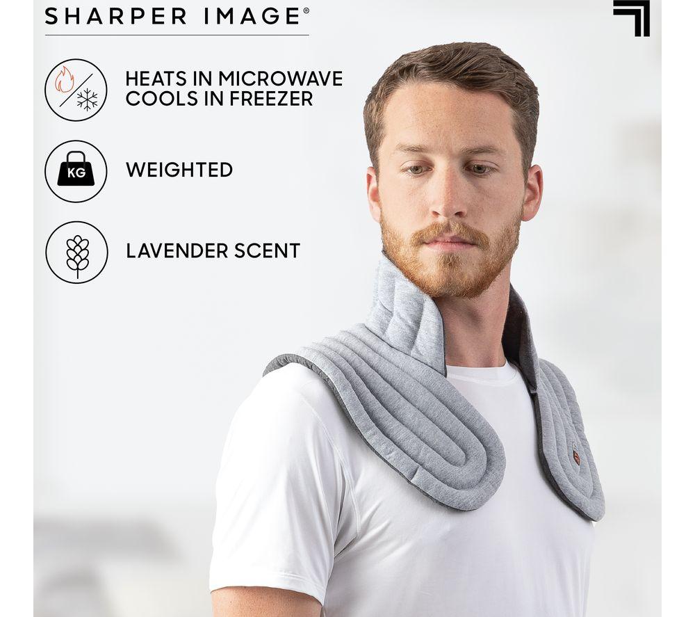 SHARPER IMAGE Neck & Shoulder Heated Wrap - Grey image number 7 of 10