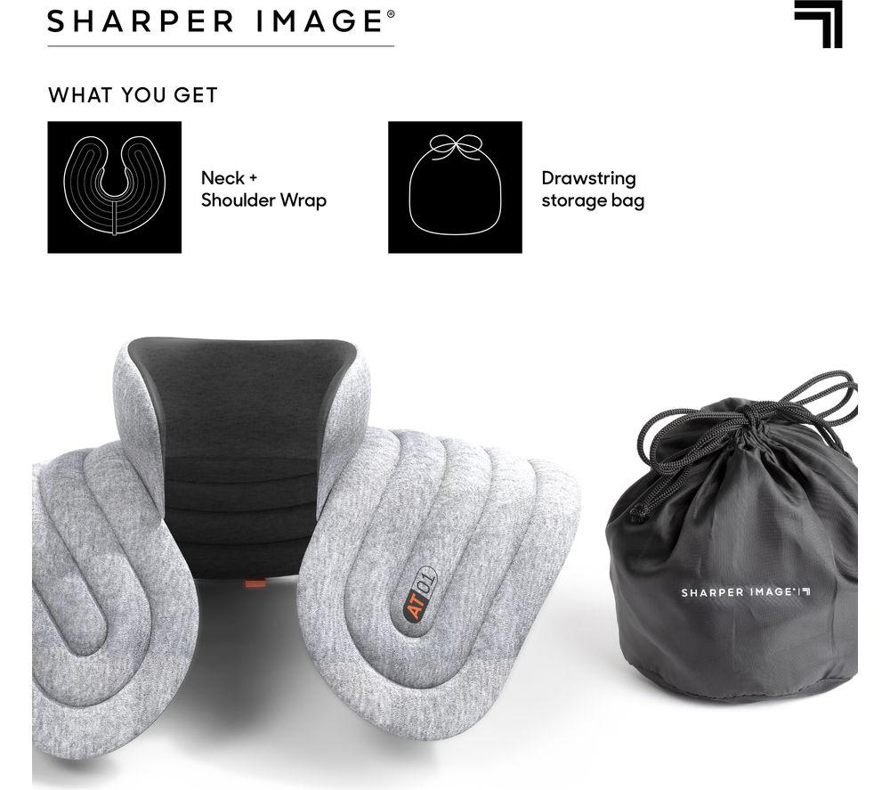SHARPER IMAGE Neck & Shoulder Heated Wrap - Grey image number 9 of 10