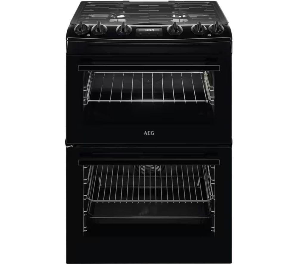 AEG 5000 SurroundCook CKX6540ACB 60 cm Dual Fuel Cooker – Black, Black
