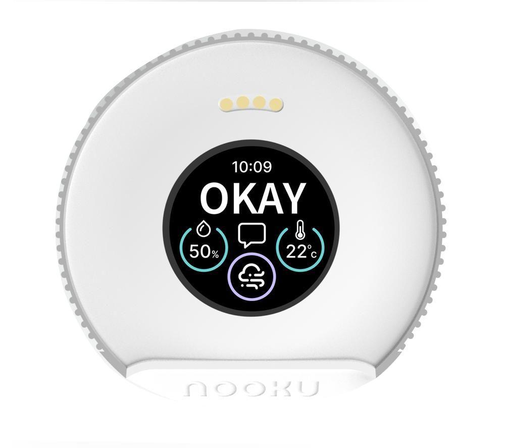Nooku Mini Smart Indoor Air Quality Monitor - White, White
