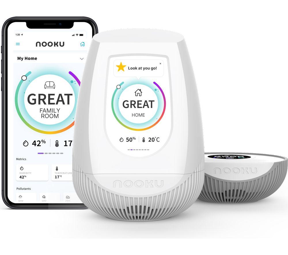 NOOKU Multi Smart Indoor Air Quality Monitor - White image number 2 of 8