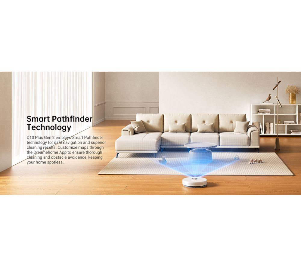 DREAME D10 Plus Gen 2 Smart Robot Vacuum Cleaner - White image number 8 of 8